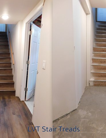Before and After LVT Stairs