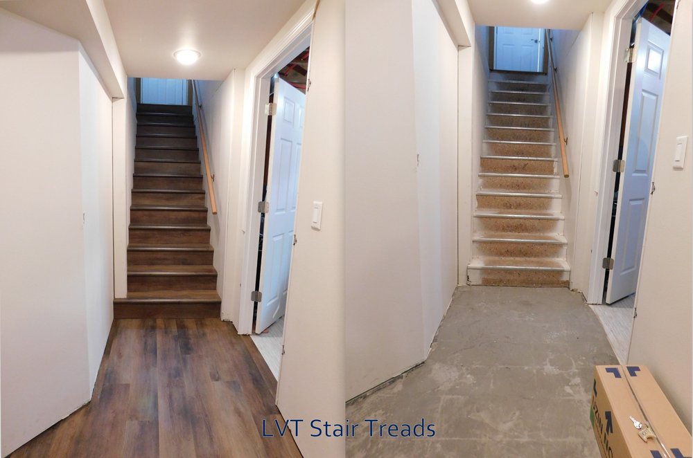 Before and After LVT Stairs