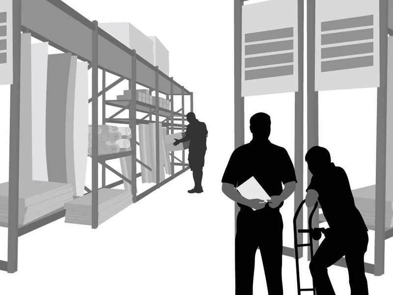 warehouse graphic from Solutions in West Fargo