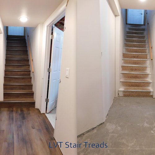 Before and After LVT Stairs